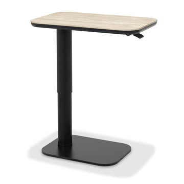 Bentley Designs Riley Beige Sintered Stone Adjustable Sofa Table